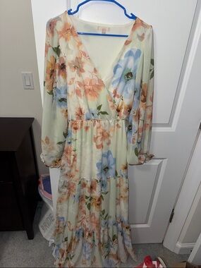 VICI Floral Wrap Maxi Dress in Pastel Floral